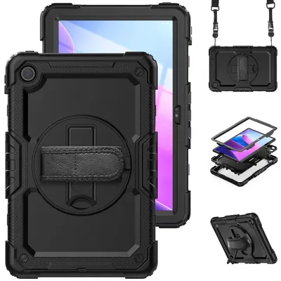 Produktbild von Für Lenovo M10 Plus 10.6 3. Gen 2022 360 Grad Schwarz Tablet Tasche Etuis Hülle
