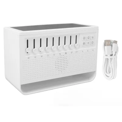 Zdjęcie produktu dla Dyfuzor zapachowy z efektem płomienia i białym szumem - urządzenie zapachowe USB z funkcją światła i dźwięku do domu i biura