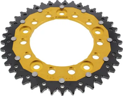 Imagen del producto de Piñón de cadena ZF, 41 dientes, paso 525, color y dorado, compatible con Yamaha