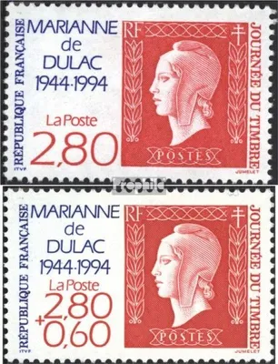 Produktbild von Briefmarken Frankreich 1994 Mi 3010C-3011C (kompl.Ausg.) postfrisch Tag der Briefmarke
