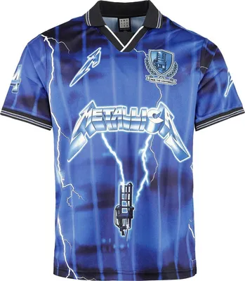 Produktbild von Metallica Trikot Herren Lightning Rock FC blau L
