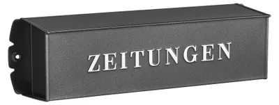 Produktbild von BURG-WÄCHTER 808 E, Wandmontierter Briefkasten, Stahl, Grau, 425 mm, 110 mm, 120 mm