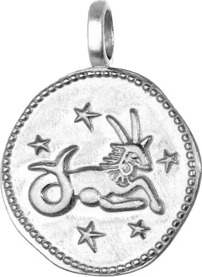 Produktbild von Steinbock Sternzeichen 925 Sterlingsilber 16mm Kettenanhänger Horoskop Zodiak