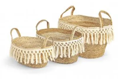 Immagine prodotto di H&H Set 3 Cestini Ovali Cm30/34/38