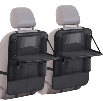 Productafbeelding van Auto-organizer voor de rugleuning, met opklaptafel, 2 stuks, zwart
