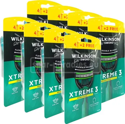 Produktbild von Wilkinson Xtreme 3 Sensitive Einwegrasierer, 6er Pack x 8