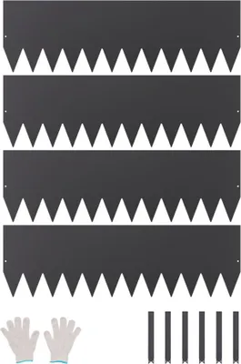 Zdjęcie produktu dla zestaw 4 metalowych obrzeży trawnikowych - obrzeża rabat 1016x304.8x1.5mm - metalowe obrzeża ogrodowe