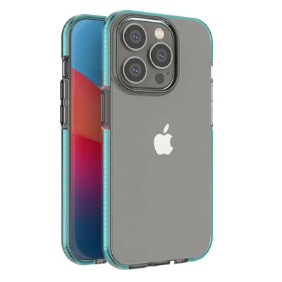 Zdjęcie produktu dla Etui Case Spring do iPhone'a 14 Pro, z jasnoniebieską ramką