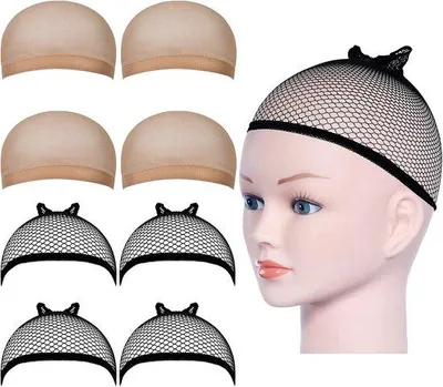 Immagine prodotto di 8 cuffiette in nylon con elastico, traspiranti, retine per parrucche