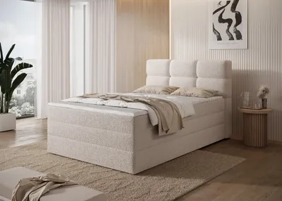 Obrázek produktu pro Kontinentální postel 120x200 MORVIO - světle béžová