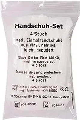 Produktbild von SÖHNGEN ® Gummihandschuh Vinyl weiß 4 St./Pack.