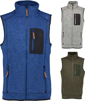 Produktbild von Herren Jagd Weste Fleeceweste Strickfleece Sweatweste, Größe:48/S, Farbe:Blau
