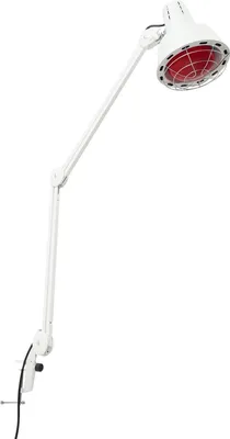 Produktbild von Infrarot Wärmelampe - Klemmlampe - 275 W - 220 V - 180° verstellbar - E27 Fassung - EU‑Stecker - Für Schmerztherapie & Hautpflege - Weiß