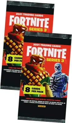 Produktbild von Panini Fortnite Karten Serie 3 (2022) - Fortnite Trading Cards Sammelkarten - 2 Booster