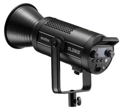 Zdjęcie produktu dla Godox SL200III Studio LED video light, 215 W, mocne światło fotograficzne, 5600 K ¡À 200 K, możliwość ściemniania, 8 efektów świetlnych FX, CRI96, TLCI97, mocowanie Bowens, pilot APP do domowego studia, transmisji na żywo, portretów, fotografii ślubnej