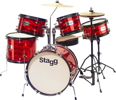 Zdjęcie produktu dla Stagg TIM JR 5/16B RD Red Perkusje dziecięce