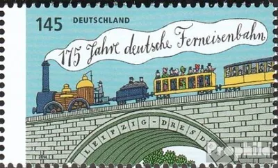 Produktbild von Briefmarken BRD (BR.Deutschland) 2014 Mi 3070R mit Zählnummer (kompl.Ausg.) postfrisch Deutsche Ferneisenbahn