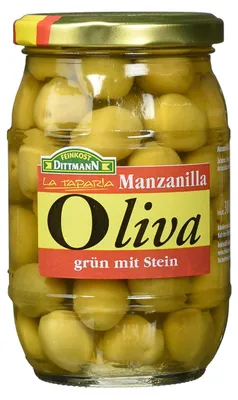 Obrázek produktu pro Feinkost Dittmann Manzanilla Gourmet Olivy zelené s peckou 300g