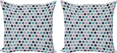 Obrázek produktu pro ABAKUHAUS Geometrická sada povlaků na polštář (2ks), tradiční puntíky v retro stylu, 40 x 40 cm, vícebarevné provedení