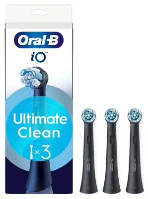 Immagine prodotto di Testine per spazzolino da denti, Ultimate Clean, nere, confezione da 3