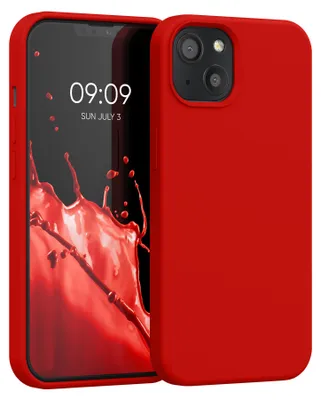 Produktbild von kwmobile Handyhülle für iPhone 13 Hülle, für iPhone 13 Case - Hülle Silikon - kabelloses Laden - Rot