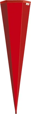Produktbild von Schultüten-Rohling zum Basteln rot - 85 cm 6-eckig - mit Rot(h)-Spitze ohne Verschluss