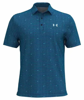 Produktbild von Under Armour Golf Playoff 3.0 Printed Kurzarm-poloshirt Blau S / Regular Mann Blau S