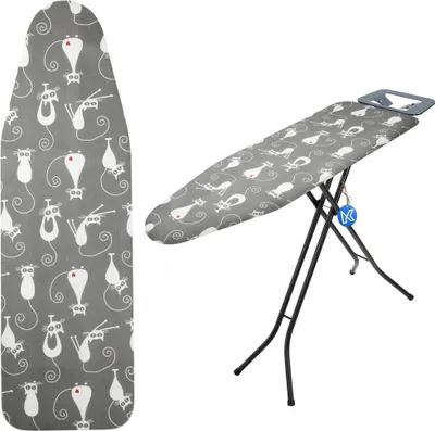 Image de Housse pour table à repasser - Housse de rechange pour planche à repasser - 148 x 52 cm - Élastique - Avec rembourrage - Taille universelle