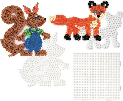 Produktbild von Hama Stiftplatten-Set Herbst, weiß für Midi-Bügelperlen