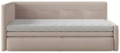 Image de Selsey Nesmi - Lit rembourré, couleur beige, 90x200 cm