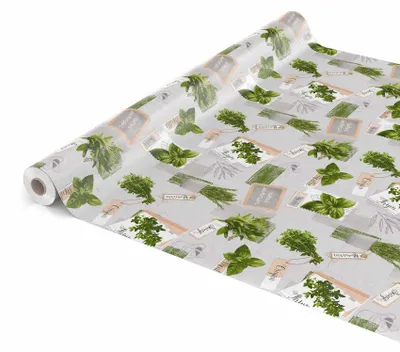 Tischdecke Wachstuch Essen Grau Robust Wasserabweisend Breite 140 cm Länge 400 cm, Ansicht 5 in hoher Auflösung