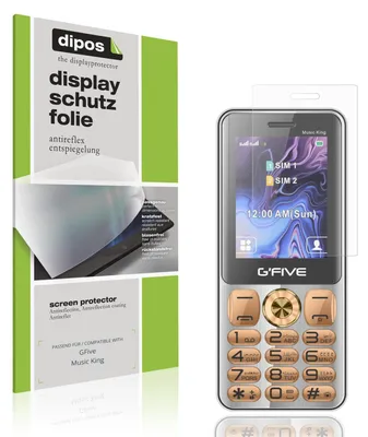 Produktbild von 4x Schutzfolie für GFive Music King matt Displayschutzfolie Folie Display Schutz dipos