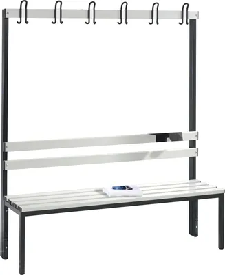 Produktbild von Garderobenbank 8051100S10015 1710x1500x403mm silbergrau/lichtgrau