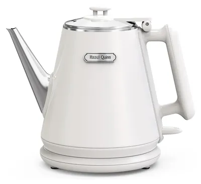 Wasserkocher 1 L, doppelwandig, Edelstahl 304, perlweiß