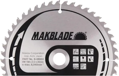 Produktbild von Makita Kreissägeblatt, MAKBLADE 190 x 20 mm, 48 Zähne
