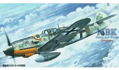 Imagen del producto de Trumpeter, modelo a escala 1:24 del Messerschmitt Bf 109 G-6, versión temprana, número de catálogo 02407