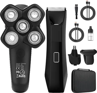 Immagine prodotto di INF Kit di toelettatura 4 in 1 per uomo - Set tagliacapelli e rasoio