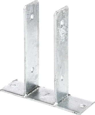Image de Support de poteau en U Alberts en botte, galvanisé à chaud, à visser, hauteur 200 mm