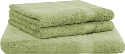 Produktbild von Betz 3-tlg. Saunatuch Set PREMIUM 1 Saunatuch 2 Handtücher 100%Baumwolle  Farbe: apfelgrün
