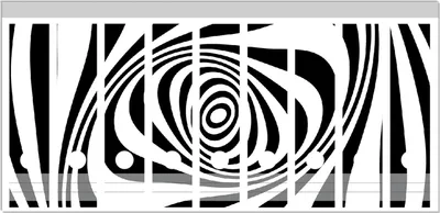 Produktbild von Wallario Ordnerrücken Sticker, selbstklebend für breite Ordner, 9 Stück, Motiv Optische Täuschung - Zebra Muster - schwarz weiß