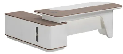 Image de Bureau d'angle Chef Bureau Meubles en bois modernes Bureau 180x160