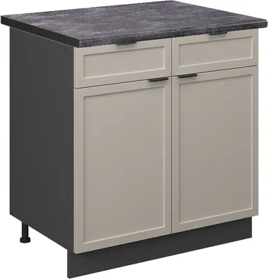 Image de Meuble cuisine Vicco Fame-Line GrisBeige 80cm , PT Anthracite, Model 50260