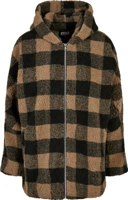 Obrázek produktu pro Urban Classics Dámská fleecová bunda Kaw černo-hnědá XL