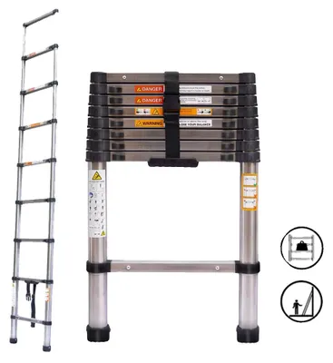 Immagine prodotto di Scala telescopica, struttura robusta, regolazione versatile dell'altezza, 2,6 m
