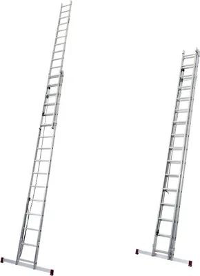 Produktbild von KRAUSE Seilzugleiter CORDA silber 2x 16 Sprossen, H: 450,0 cm