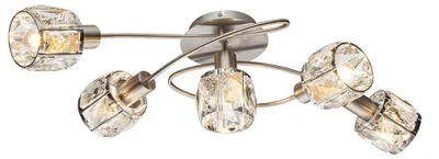 Produktbild von Deckenleuchte, Glaskristalle klar, Chrom, L 61,4 cm