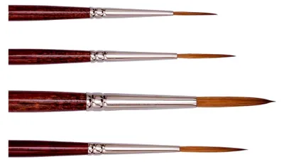 Produktbild von Künstlerpinsel Set Schlepperpinsel Script Liner - Größen 0, 2, 4, 6