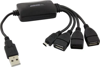 Obrázok produktu pre USB 2.0 hub s 3 portmi USB + 1 port micro USB 72251
