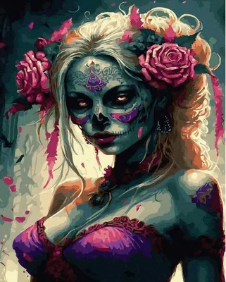 Produktbild von Malen nach Zahlen - Frau mit Tattoos 40x50