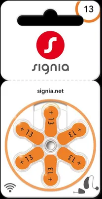 Produktbild von Siemens Signia 13 - Zink-Luft Hörgeräte Knopfzelle - 6er Pack